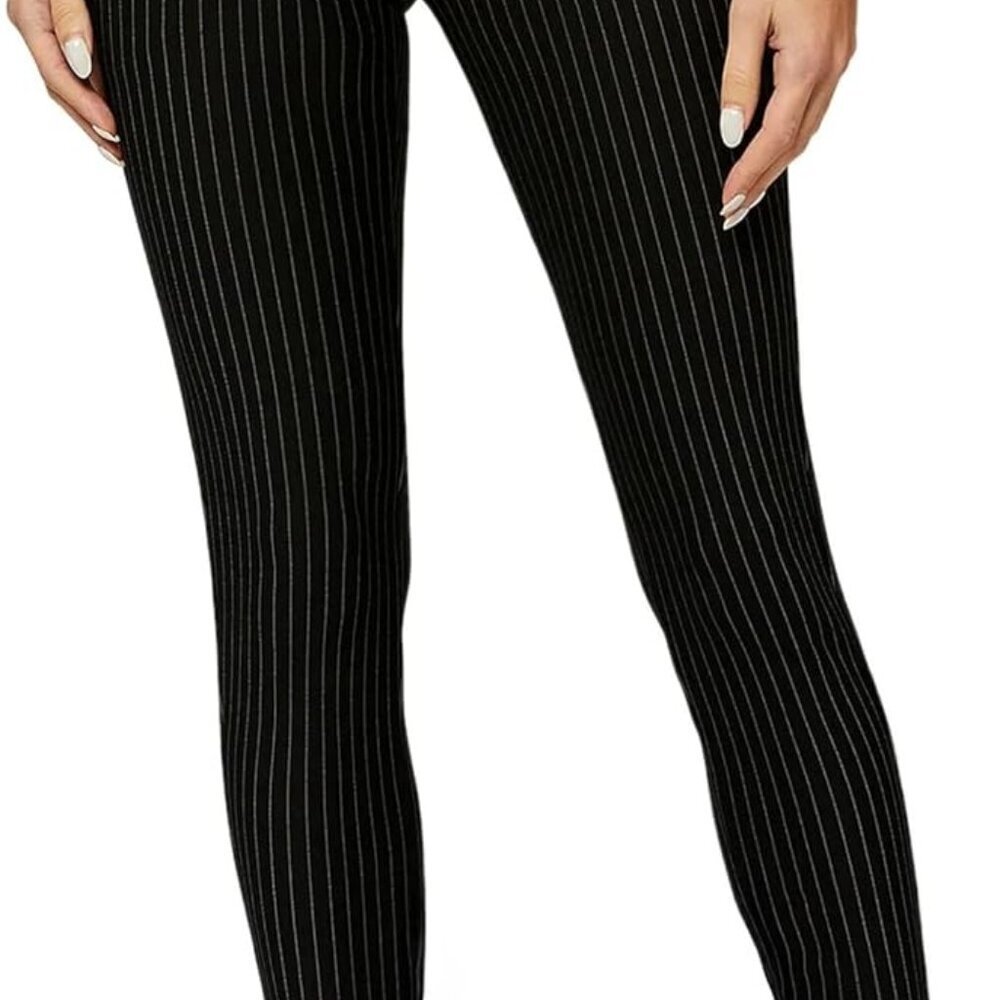 Elegant High-Rise Slim Fit Stretch Slacks for Women - Tummy Control & Pockets